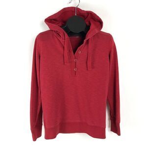 Eddie Bauer Pullover Hooded Sweatshirt Women's XS Red Stretch Outdoor Casual